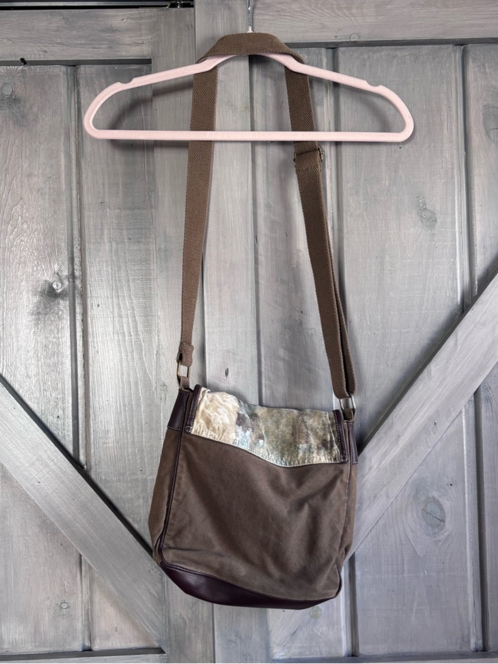Trust the Journey Small‎ Canvas Messenger Bag Crossbody Academia Shabby Chic - Picture 4 of 8